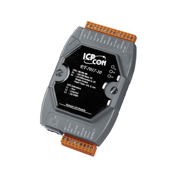 Icp Das 10 / 20 channel of Analog Input Module with High Voltage Protection ET-7017-10 - main